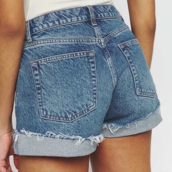 Reformation Charlene High Rise Cuffed Jean Shorts Size 31 NWT - Picture 4 of 16